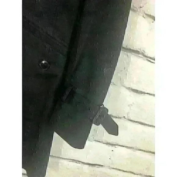 Distinction Bigi  Mens Size M Black Long Sleeve Button Up Jacket Belted - Picture 5 of 7